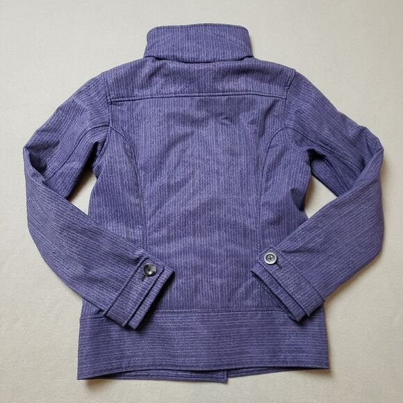 MEC • Purple Printed Double Breasted Coat • Size S - Picture 3 of 11